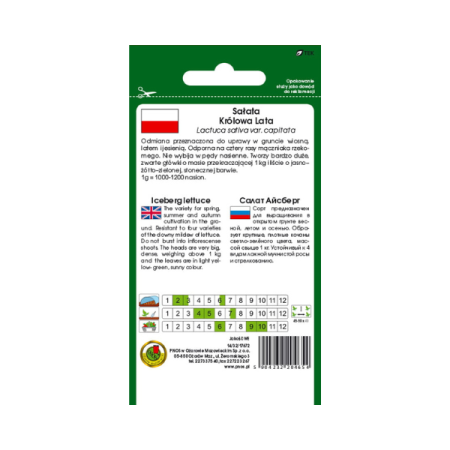 Sałata krucha (lodowa) Królowa Lata 1G tył.png