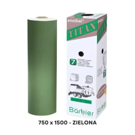 Folia Do Sianokiszonki ENSIBAL TITAN 750mm x 1500M Zielona 7-warstwowa BARBIER