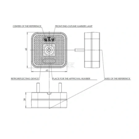 Kwadratowa lampa obrysowa LED LA30137
