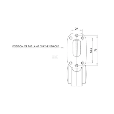 prawa lampa obrysowa LED 12/24V LA30001