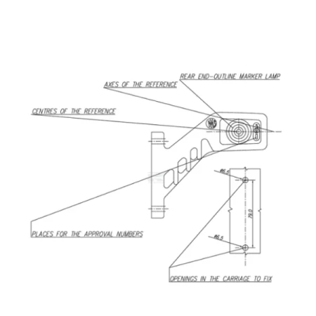 Lewa lampa obrysowa LED LA30010