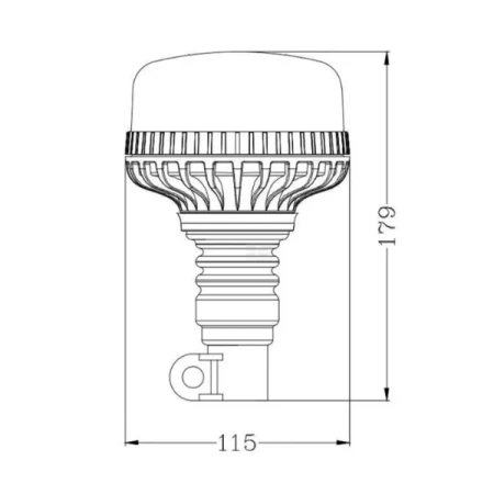 Lampa Błyskowa LED, 12/24V Na Uchwyt, Elastyczna LA20028
