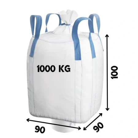 Worek Big Bag 1000 Kg 90x90x100 + Wkładka Foliowa Lej Dół