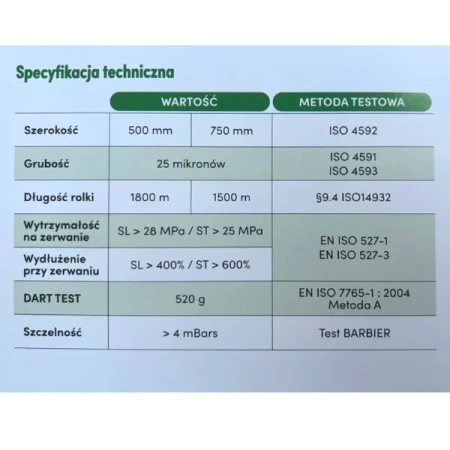 Folia do sianokiszonek ENSIBAL LEGEND Zielona,