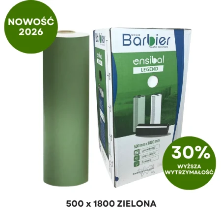 Folia do sianokiszonek ENSIBAL LEGEND Zielona, 500mm x 1800m, BARBIER