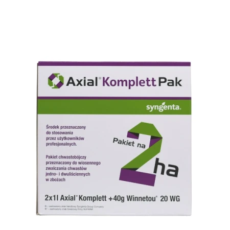 Wiosenny herbicyd zbożowy Axial Komplett Pak (2x1L + 1x40G) 2ha