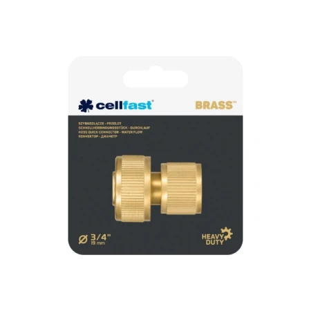 Szybkozłącze - przelot 3/4" BRASS CELLFAST