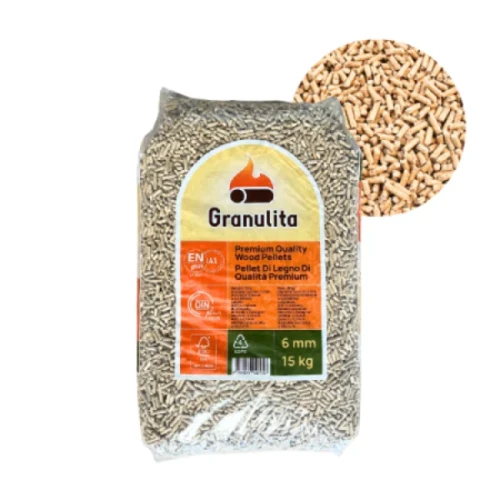 Przejdź do produktu Pellet Granulita worek 15 kg ENplus A1 DINplus
