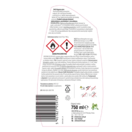 Płyn do dezynfekcji powierzchni i rąk VACO Hygiene