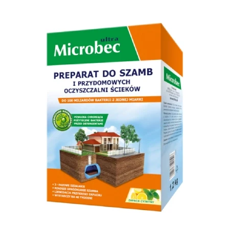 Przejdź do produktu Preparat do szamba Microbec Ultra 1.2 kg eukaliptus