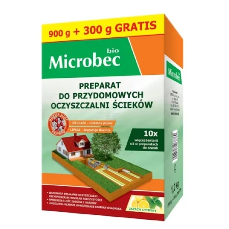 Przejdź do produktu Aktywator do przydomowych oczyszczalni ścieków Microbec Bio, 900g + 300g gratis