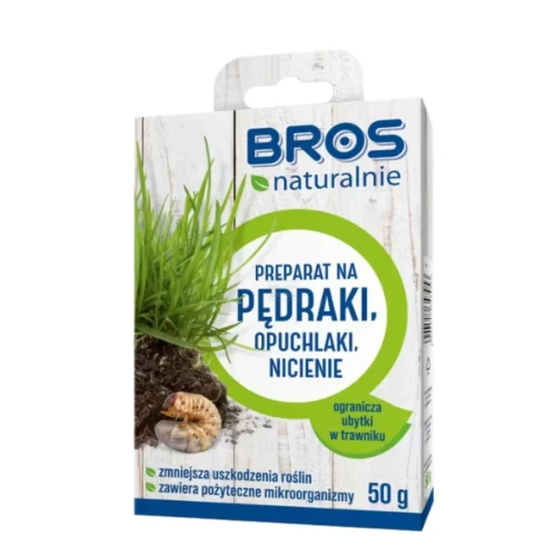 Przejdź do produktu Preparat na pędraki, nicienie, opuchlaki Bros NATURALNIE, 50g