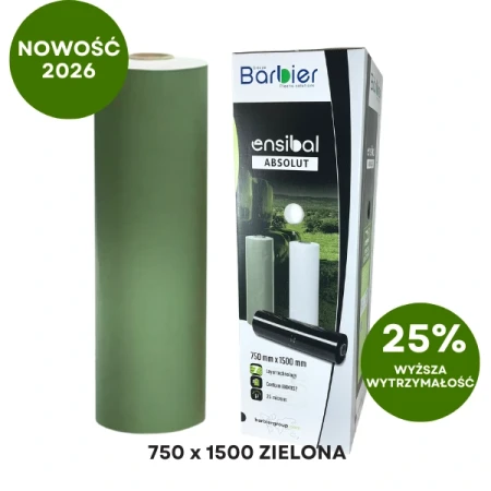 Folia Do Sianokiszonki ENSIBAL ABSOLUT 750mm x 1500M Zielona 7-warstwowa