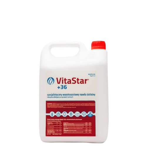 Przejdź do produktu  Nawóz dolistny VitaStar +36 5L z dużą zawartością azotu
