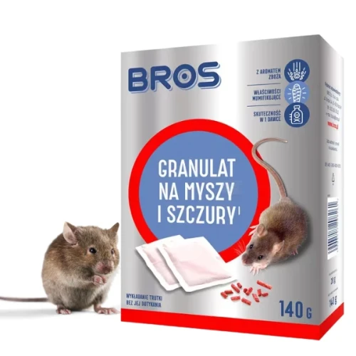 Przejdź do produktu Granulat na myszy i szczury, 140g, BROS