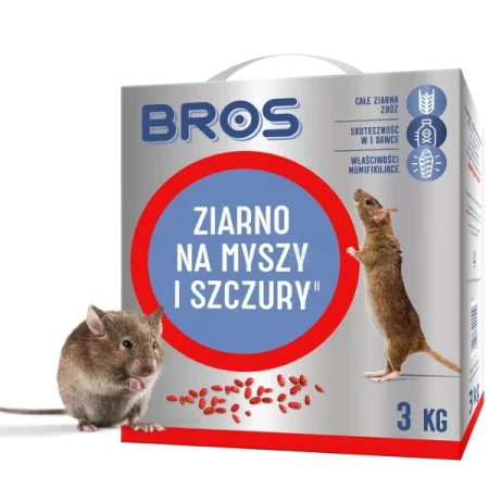 Ziarno na myszy i szczury Bros, 3 kg