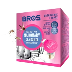 Elektro + płyn na komary dla dzieci od 1 roku życia, 60 nocy, BROS