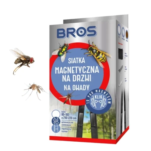 Przejdź do produktu Siatka magnetyczna na drzwi klik, Bros, biała, 100x220cm