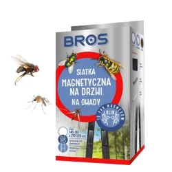 Siatka magnetyczna na drzwi klik, Bros, biała, 160x220cm