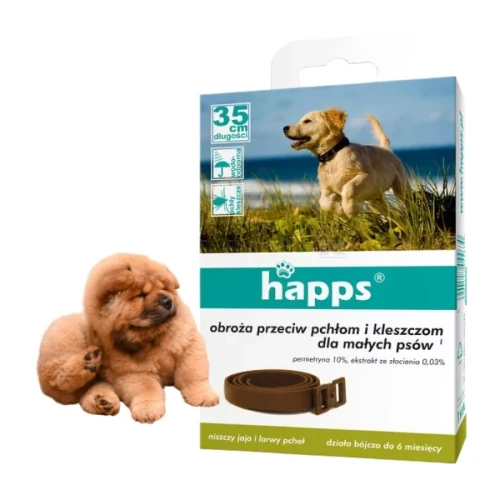 Przejdź do produktu Obroża przeciw pchłom i kleszczom dla małych psów, HAPPS