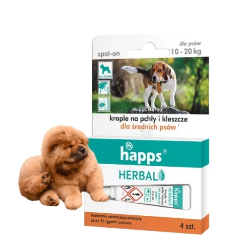 Przejdź do produktu Herbal - krople na pchły i kleszcze dla średnich psów, 10-20kg