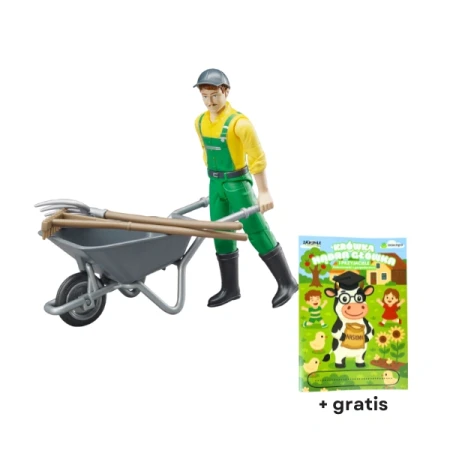 Zabawka BRUDER Mężczyzna z taczką U62610