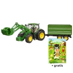 Ciągnik John Deere 7R 350 z ładowaczem czołowym i przyczepą U03155