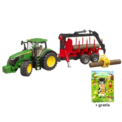 Przejdź do produktu Zabawka BRUDER John Deere 7R 350 z transporterem drewna – U03154