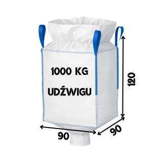 Worek Big Bag 1000 Kg 90x90x120 fartuch góra, lej dół