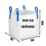 Worek Big Bag 1000 Kg 90x90x100 Otwarta Góra