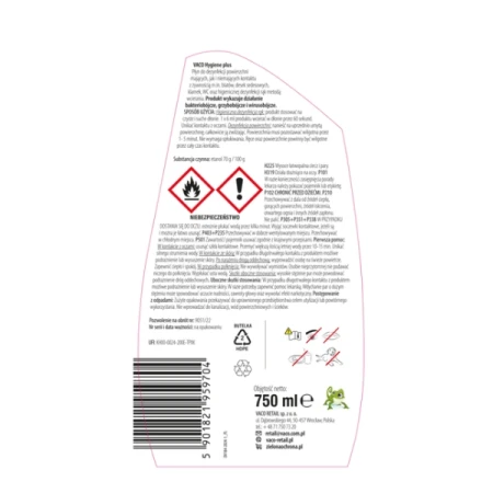 Płyn do dezynfekcji powierzchni i rąk VACO Hygiene