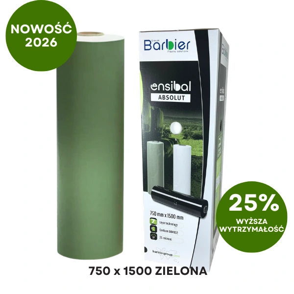 Folia Do Sianokiszonki ENSIBAL ABSOLUT 750mm x 1500M Zielona 7-warstwowa