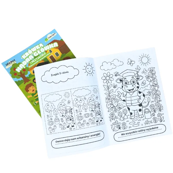 Kolorowanka "Krówka Mądra Głowka",